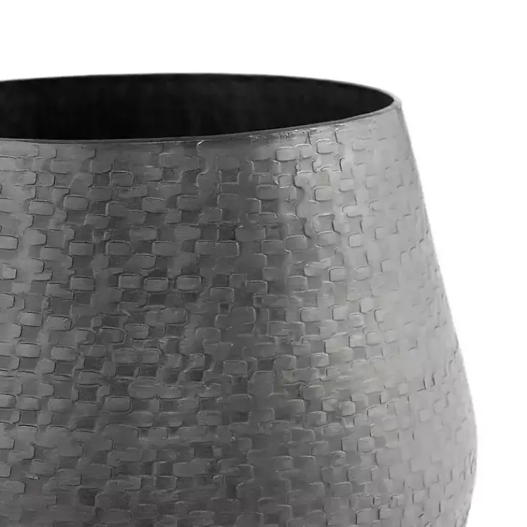 Planters-Kirklands Home Gray Hammered Metal Retta Planter