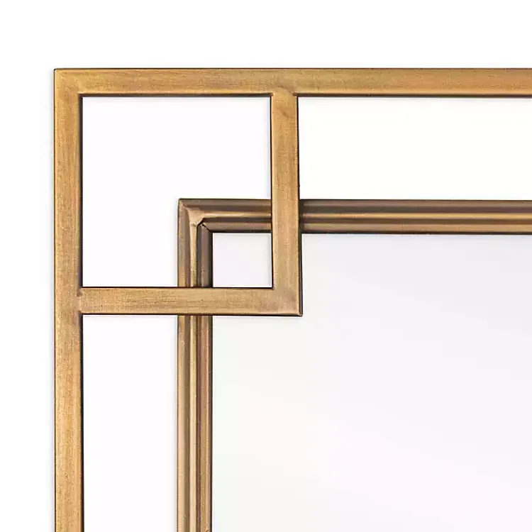 Decorative Mirrors-Kirklands Home Mavis Bronze Open Square Frame Wall Mirror