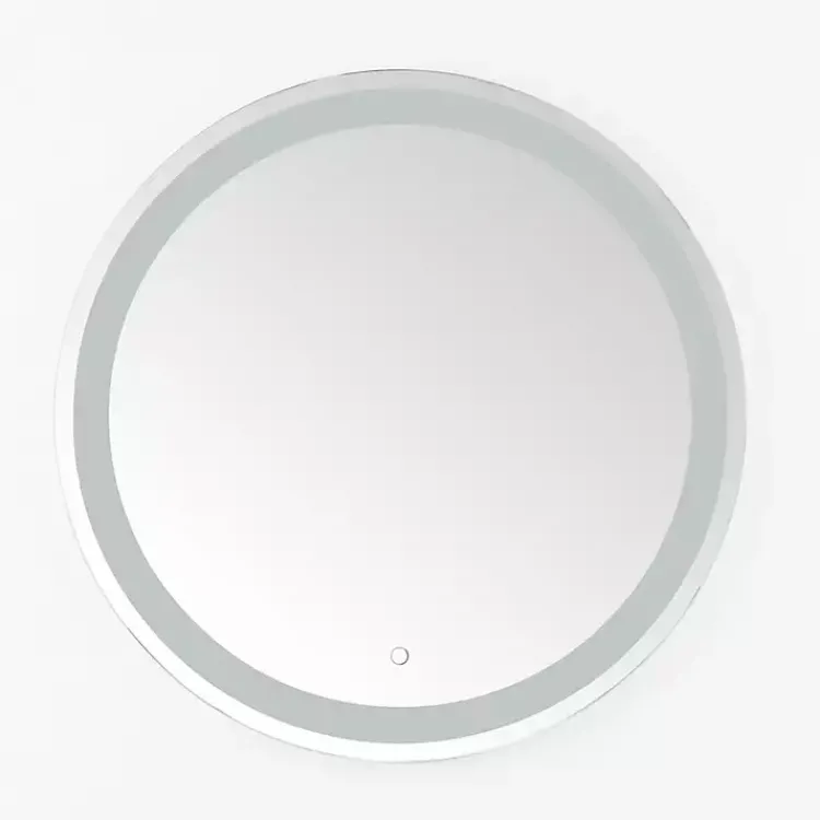 Decorative Mirrors-Kirklands Home Round Caspar LED Wall Mirror