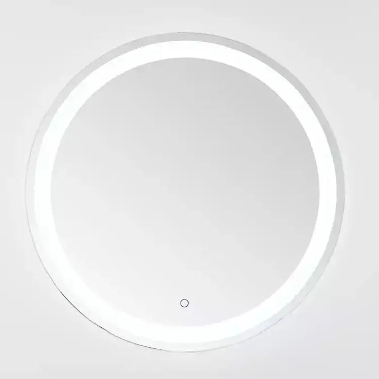 Decorative Mirrors-Kirklands Home Round Caspar LED Wall Mirror