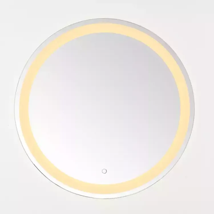 Decorative Mirrors-Kirklands Home Round Caspar LED Wall Mirror