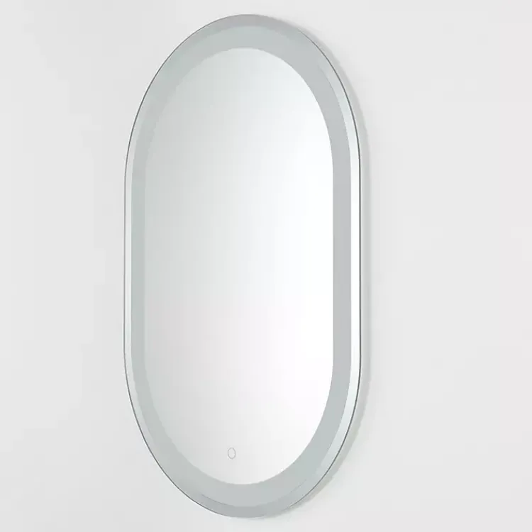 Decorative Mirrors-Kirklands Home Oval Crosby LED Wall Mirror