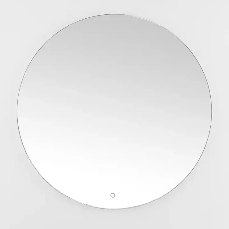 Decorative Mirrors-Kirklands Home Round Ashden LED Wall Mirror