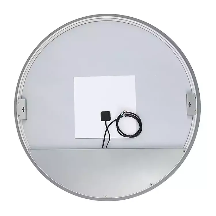 Decorative Mirrors-Kirklands Home Round Ashden LED Wall Mirror