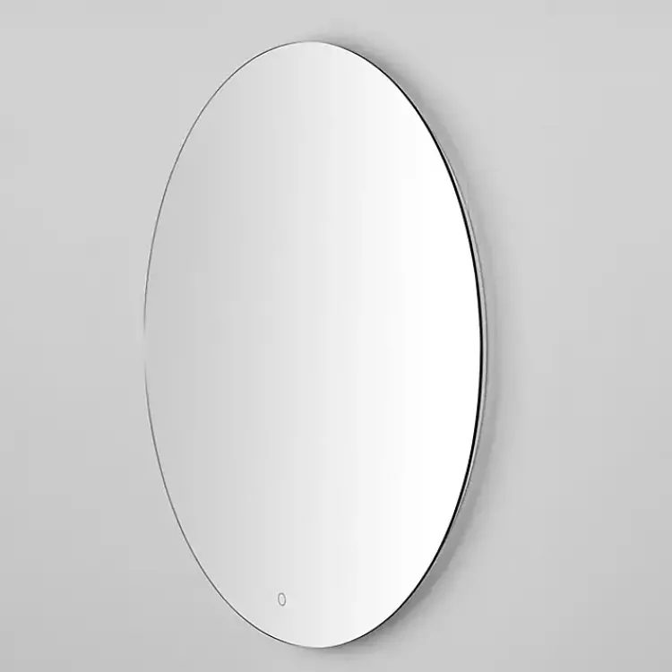 Decorative Mirrors-Kirklands Home Round Ashden LED Wall Mirror