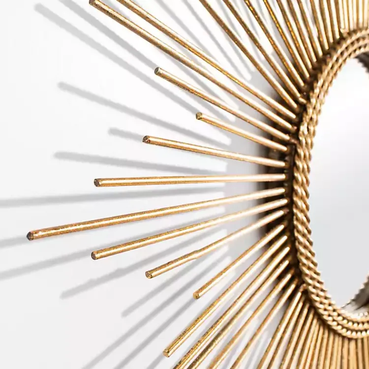 Decorative Mirrors-Kirklands Home Gold Sunburst Nahla Wall Mirror
