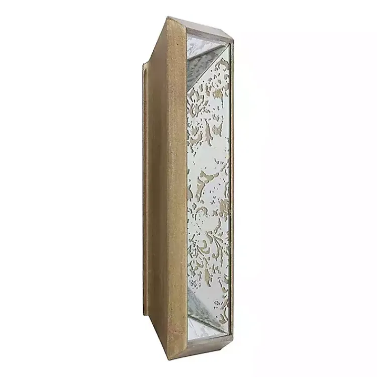 Decorative Mirrors-Kirklands Home Gold Weathered Frame Wall Mirror, 9x12