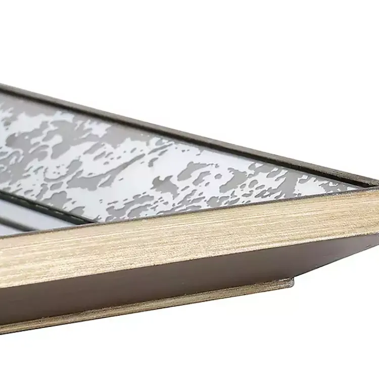 Decorative Mirrors-Kirklands Home Gold Weathered Frame Wall Mirror, 9x12