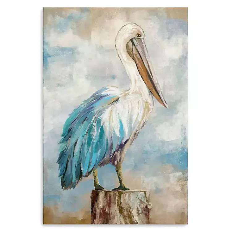 Canvas Art-Kirklands Home Pelican Perch Canvas Art Print, 32x48 in.