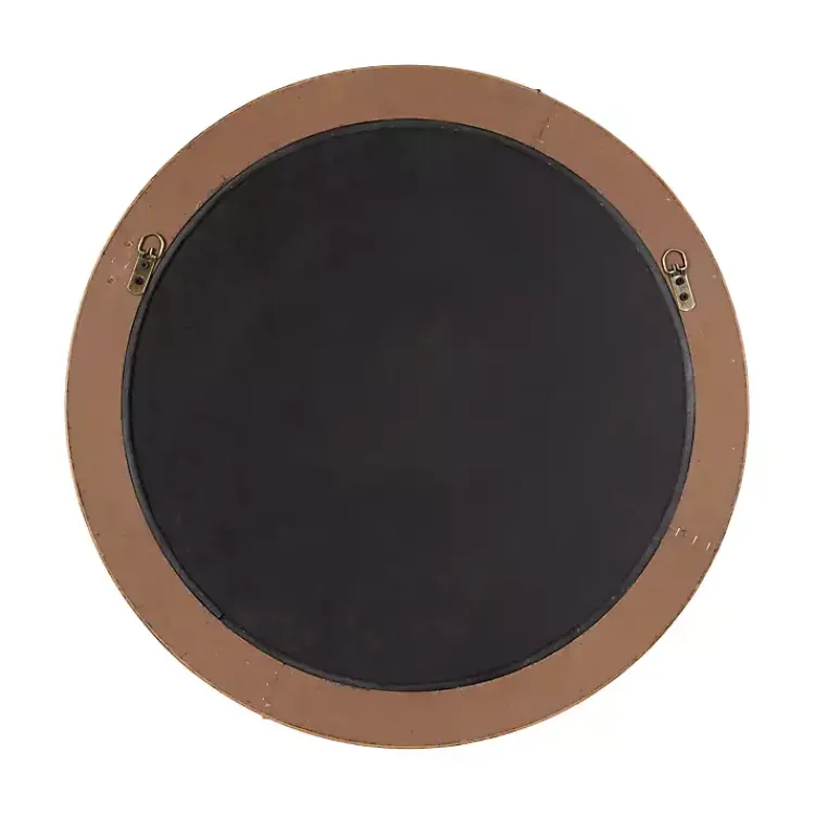 Decorative Mirrors-Kirklands Home Round Natural Woven Water Hyacinth Wall Mirror