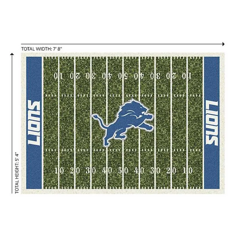 Area Rugs-Kirklands Home Detroit Lions Home Field Area Rug, 6x8 Blue
