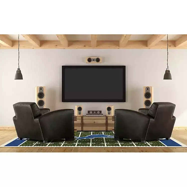 Area Rugs-Kirklands Home Detroit Lions Home Field Area Rug, 6x8 Blue