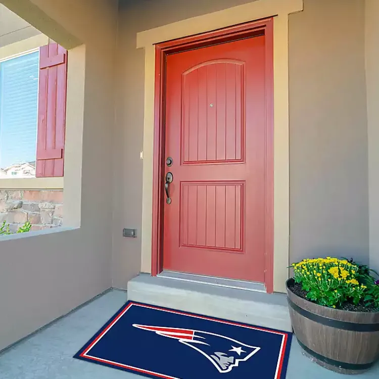Area Rugs-Kirklands Home New England Patriots Area Rug, 3x4 Blue