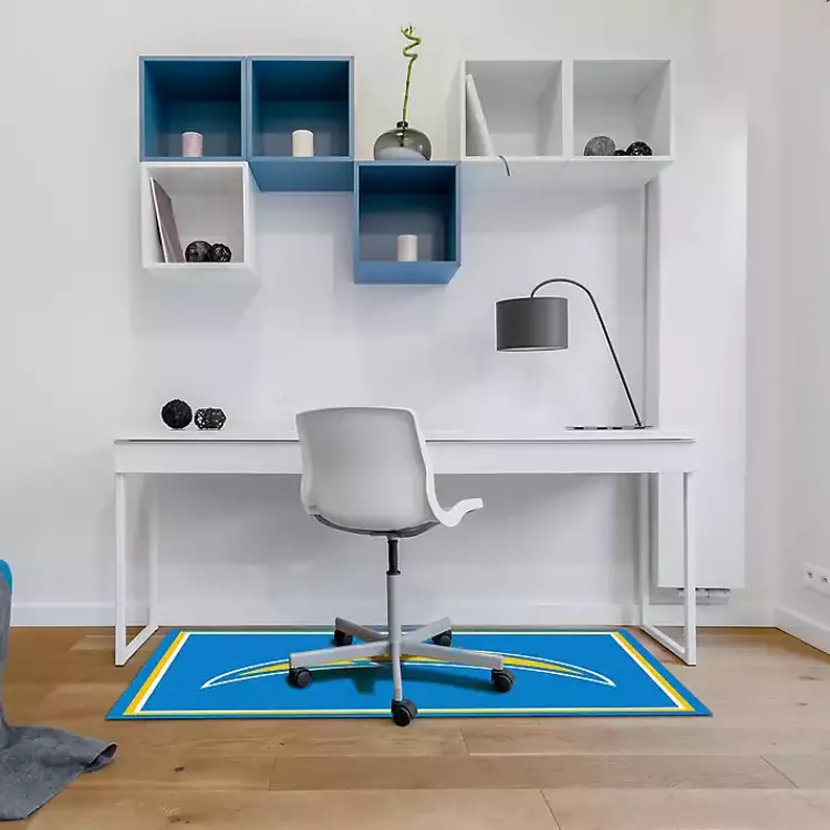 Area Rugs-Kirklands Home Los Angeles Chargers Area Rug, 3x4 Blue