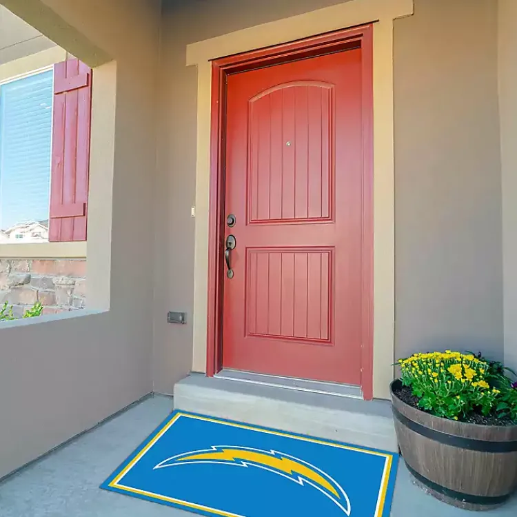 Area Rugs-Kirklands Home Los Angeles Chargers Area Rug, 3x4 Blue