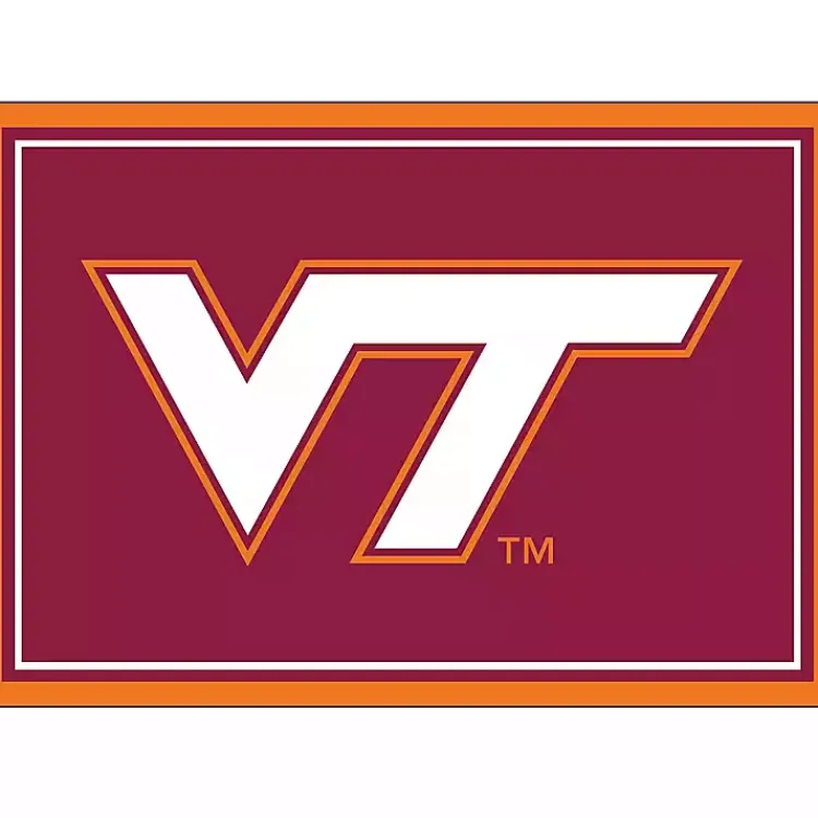 Area Rugs-Kirklands Home Virginia Tech Area Rug, 3x4 Red