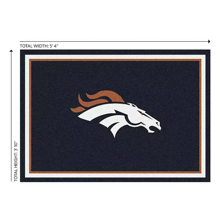 Area Rugs-Kirklands Home Denver Broncos Area Rug, 4x6 Blue