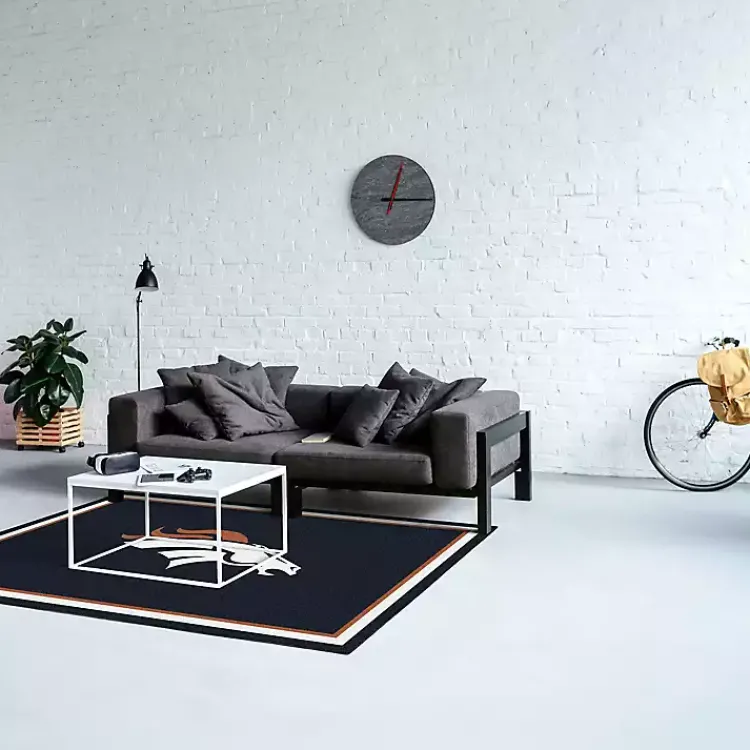 Area Rugs-Kirklands Home Denver Broncos Area Rug, 4x6 Blue