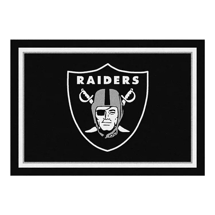 Area Rugs-Kirklands Home Las Vegas Raiders Area Rug, 4x6 Blue