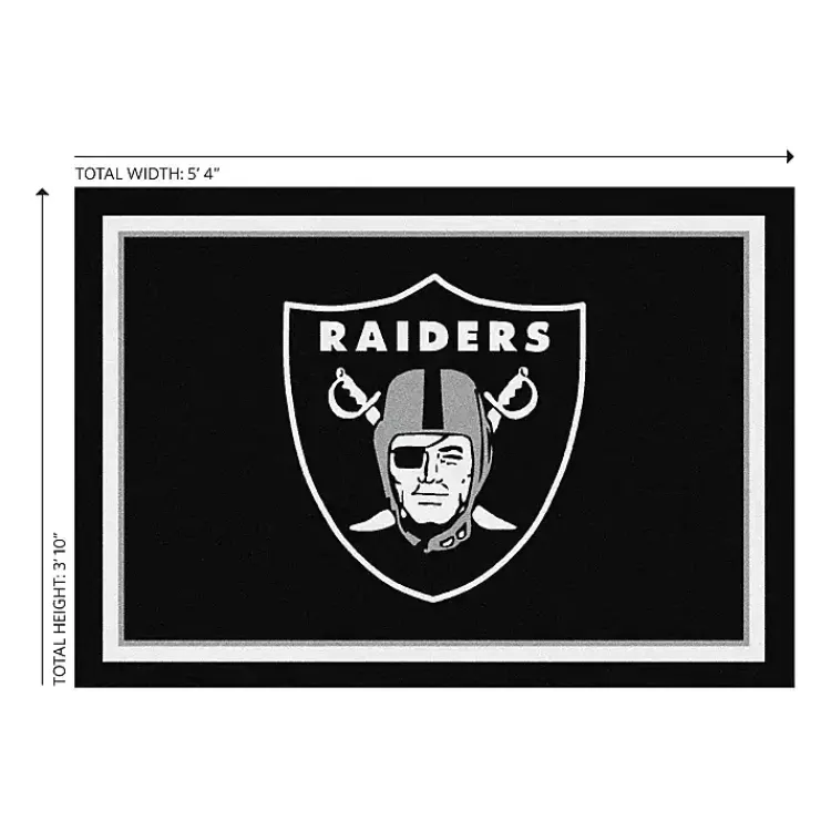 Area Rugs-Kirklands Home Las Vegas Raiders Area Rug, 4x6 Blue