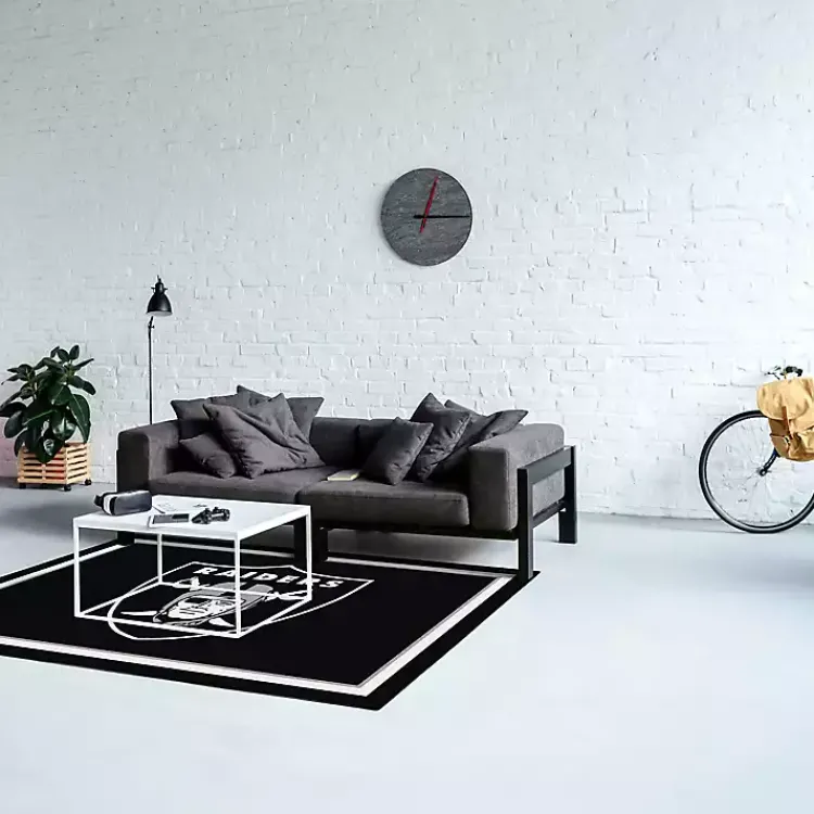 Area Rugs-Kirklands Home Las Vegas Raiders Area Rug, 4x6 Blue