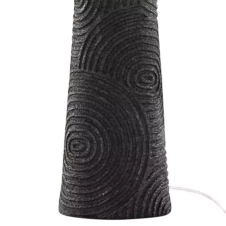 Table Lamps-Kirklands Home Matte Black Tapered Kona Table Lamps, Set of 2 Tan