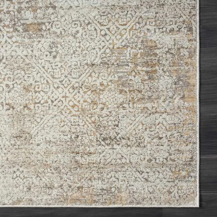 Area Rugs-Kirklands Home Brisbane Beige Faded Damask Area Rug, 4x6