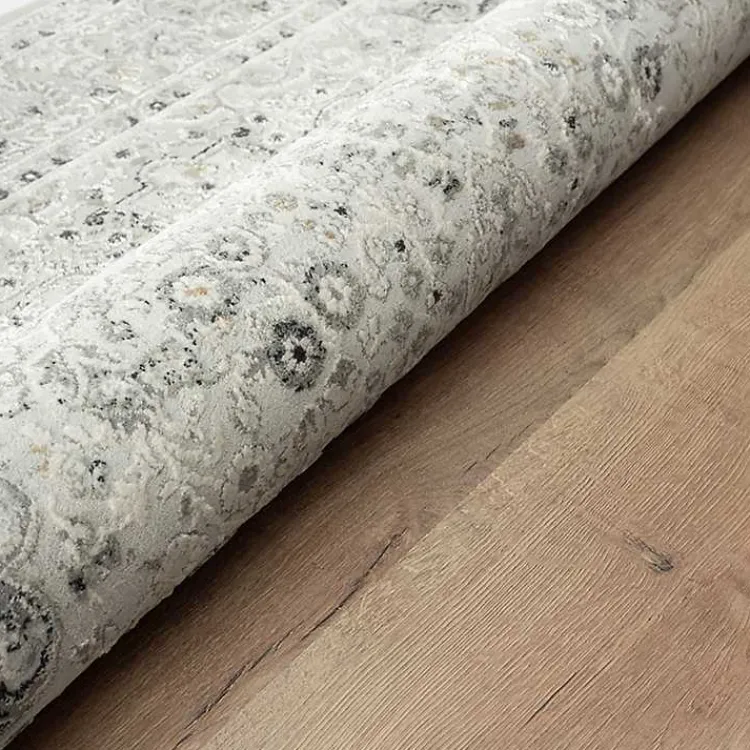 Area Rugs-Kirklands Home Isabella Gray and Ivory Area Rug, 5x7