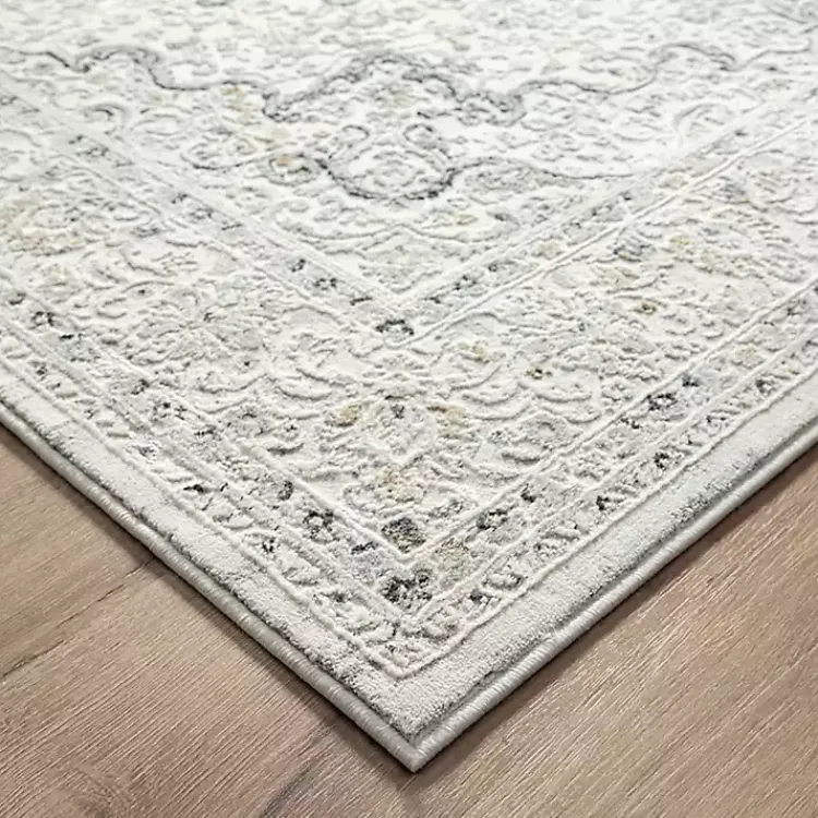Area Rugs-Kirklands Home Isabella Gray and Ivory Area Rug, 5x7