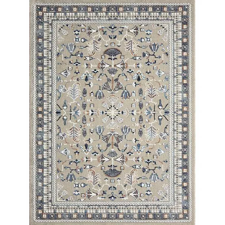Area Rugs-Kirklands Home Vista Blue Beige Area Rug, 7x9