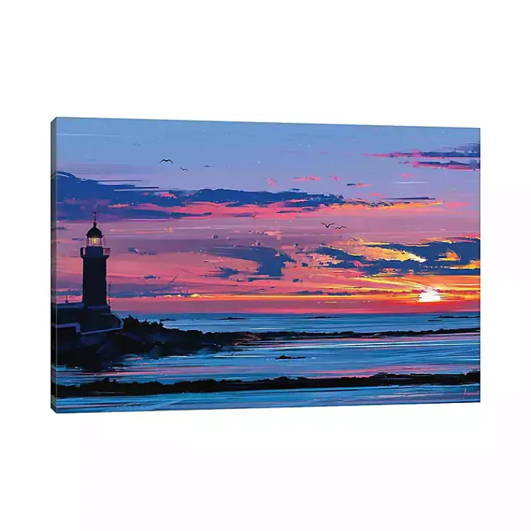 Canvas Art-Kirklands Home Lighthouse Coastal Canvas Art Print Multi
