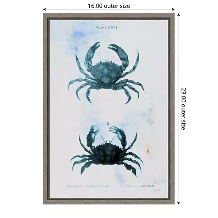 Canvas Art-Kirklands Home Blue Bay Crabs Framed Canvas Art Print