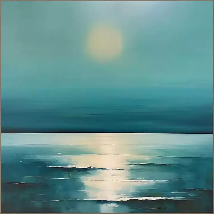 Canvas Art-Kirklands Home Sea Sunrise Framed Canvas Art Print