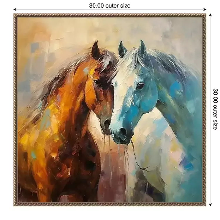 Canvas Art-Kirklands Home Horse Couple Framed Canvas Art Print
