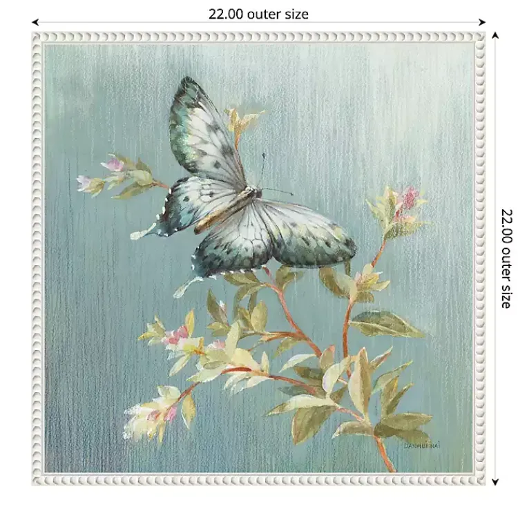 Canvas Art-Kirklands Home Blue Butterfly Framed Canvas Art Print