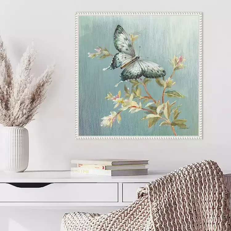 Canvas Art-Kirklands Home Blue Butterfly Framed Canvas Art Print