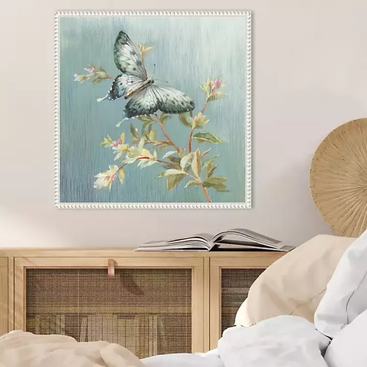 Canvas Art-Kirklands Home Blue Butterfly Framed Canvas Art Print