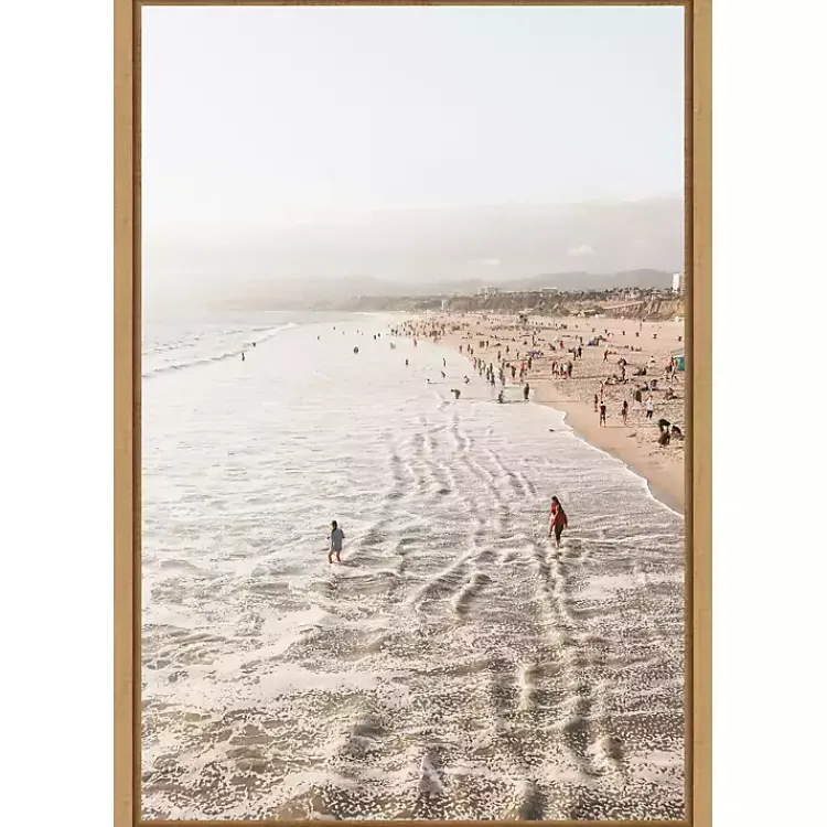Canvas Art-Kirklands Home Santa Monica Beach Framed Canvas Art Print