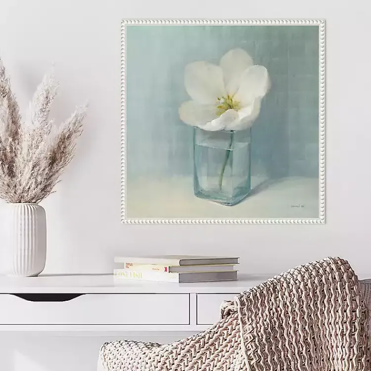 Canvas Art-Kirklands Home Single White Tulip Framed Canvas Art Print