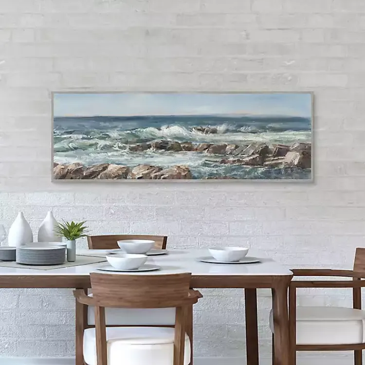 Canvas Art-Kirklands Home Moody Ocean View Framed Canvas Art Print