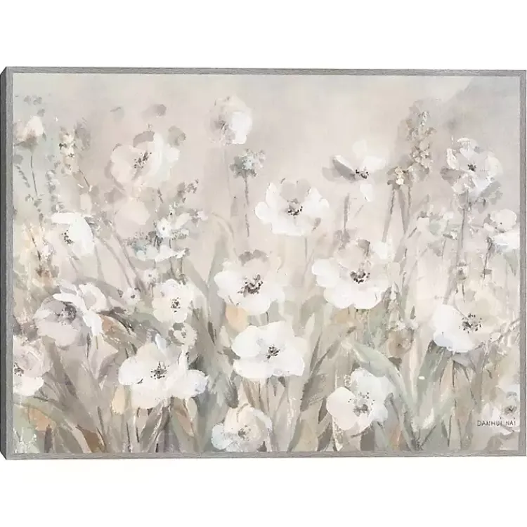 Canvas Art-Kirklands Home Shades of White Summer Framed Canvas Art Print