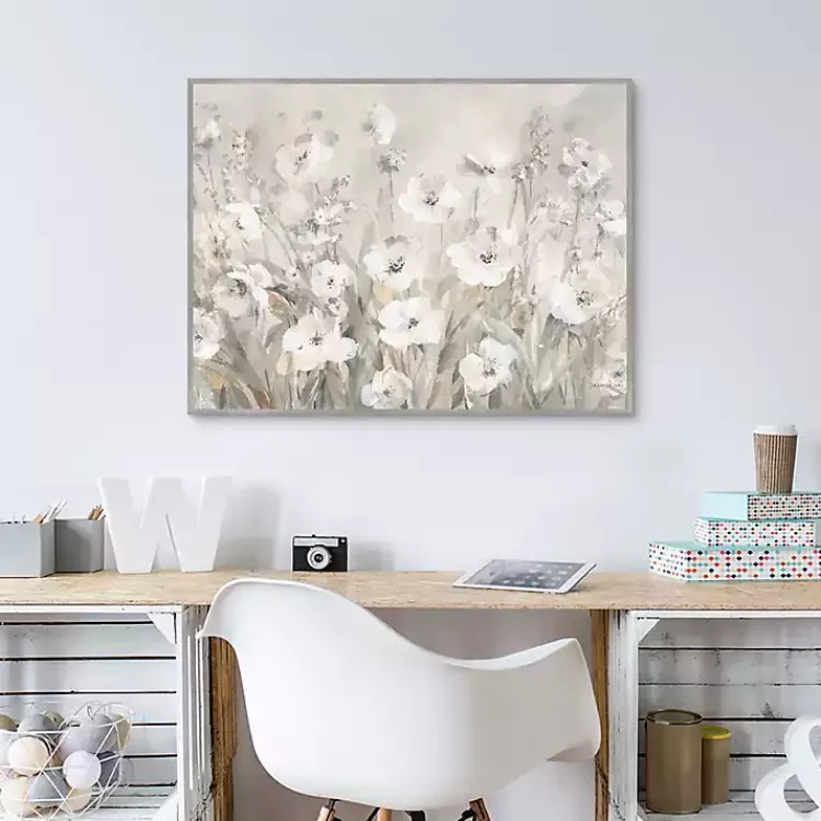 Canvas Art-Kirklands Home Shades of White Summer Framed Canvas Art Print