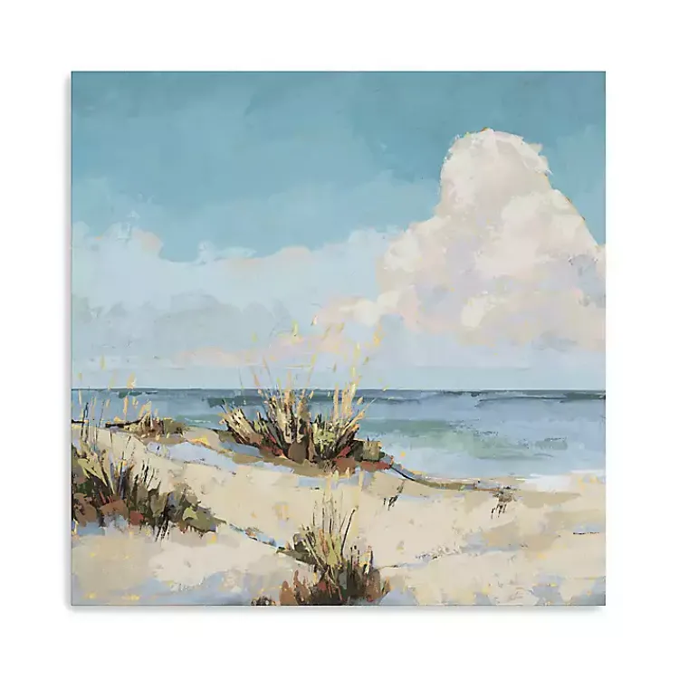 Canvas Art-Kirklands Home Secret Sands Shoreline Canvas Art Print Blue