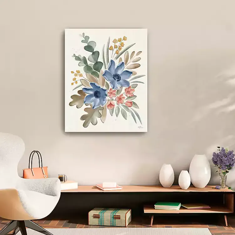 Canvas Art-Kirklands Home Blue Botanical Blend Canvas Art Print