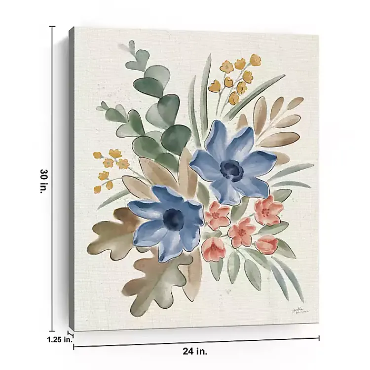 Canvas Art-Kirklands Home Blue Botanical Blend Canvas Art Print