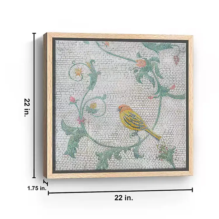 Canvas Art-Kirklands Home Mosaic Bird I Framed Canvas Art Print
