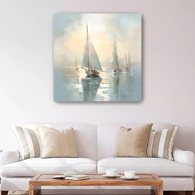 Canvas Art-Kirklands Home Silent Sailing Canvas Art Print Blue