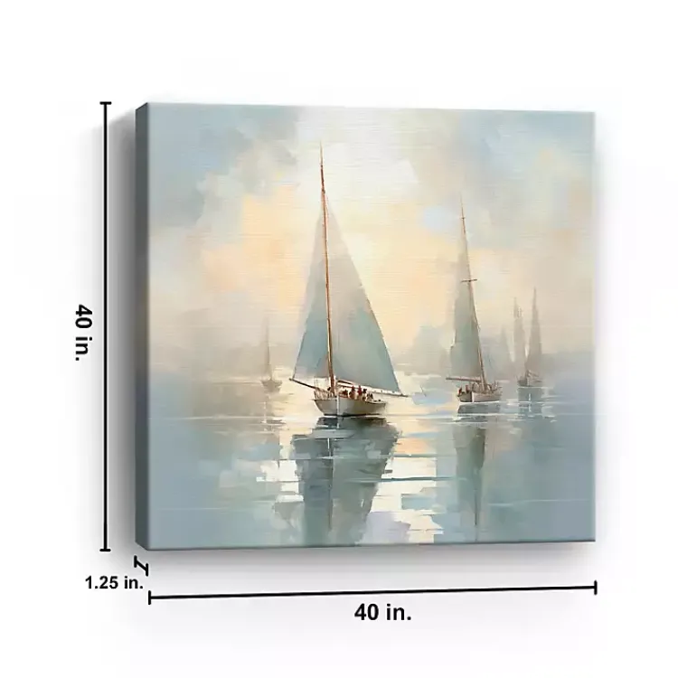 Canvas Art-Kirklands Home Silent Sailing Canvas Art Print Blue