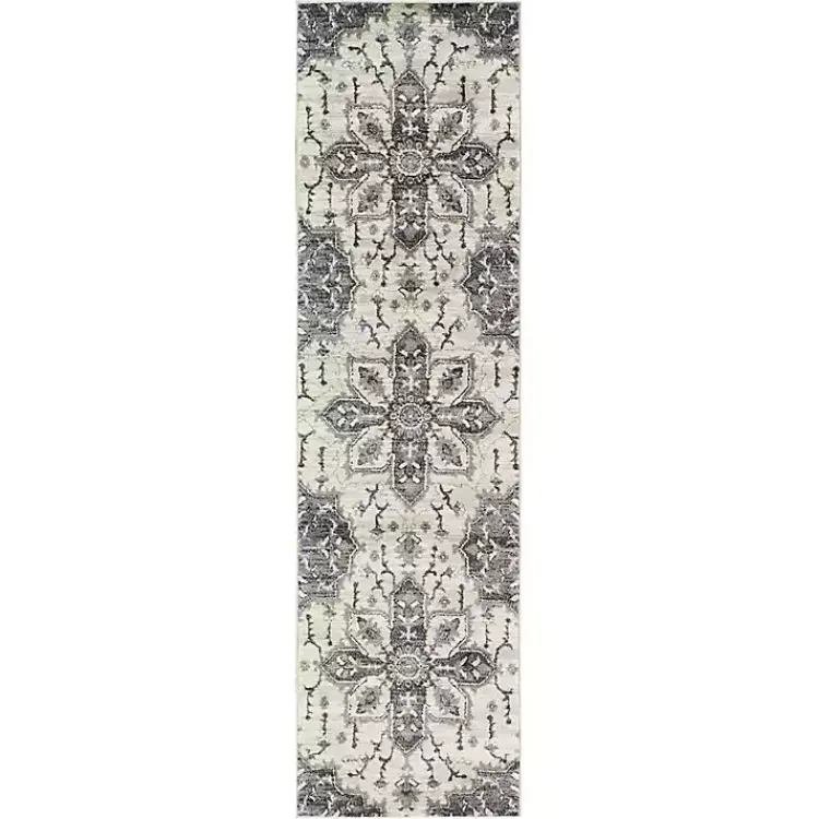 Area Rugs-Kirklands Home Jordan Eva Medallion Runner, 2x10