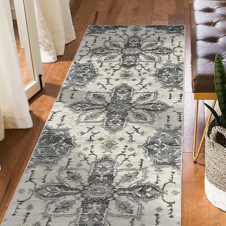 Area Rugs-Kirklands Home Jordan Eva Medallion Runner, 2x10